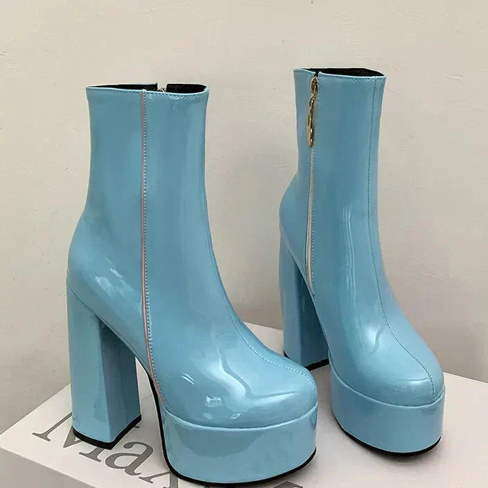 Carina - Botas com super plataforma alta para charme e autoconfiança