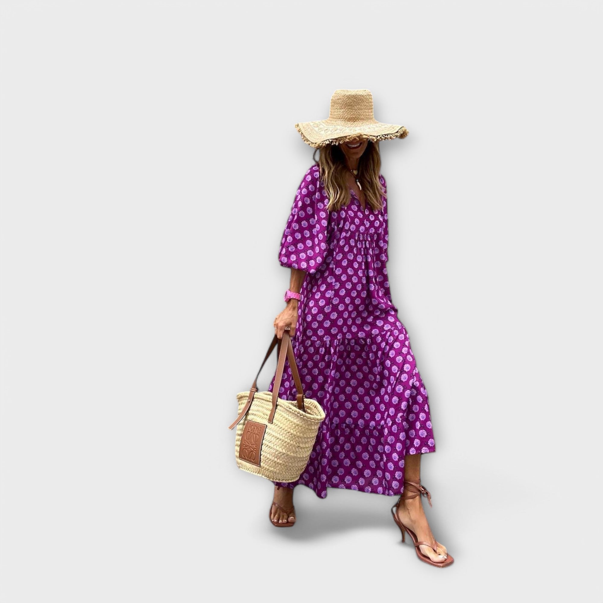 Elegante Vestido Maxi Geométrico