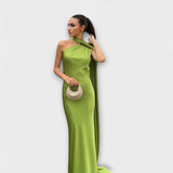 Vestido Maxi Halter Off-Shoulder Elegante