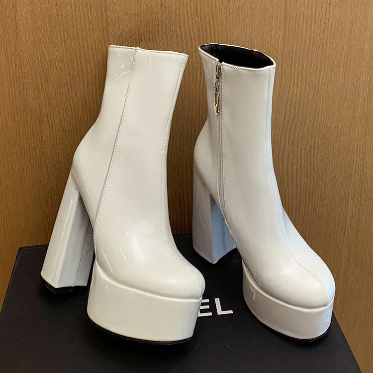 Carina - Botas com super plataforma alta para charme e autoconfiança