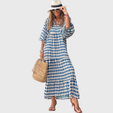 Fleur | Vestido Maxi Relaxante com Mangas de Quimono