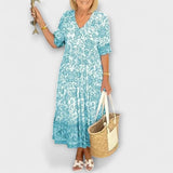 Caitlin - Vestido de flores elegante com um design leve