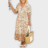 Caitlin - Vestido de flores elegante com um design leve