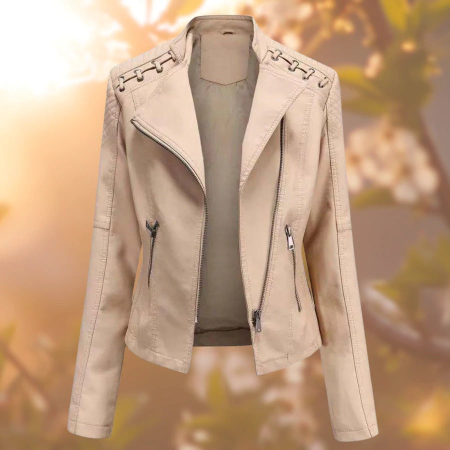 Sylvia | Jaqueta de Couro em Corte Biker