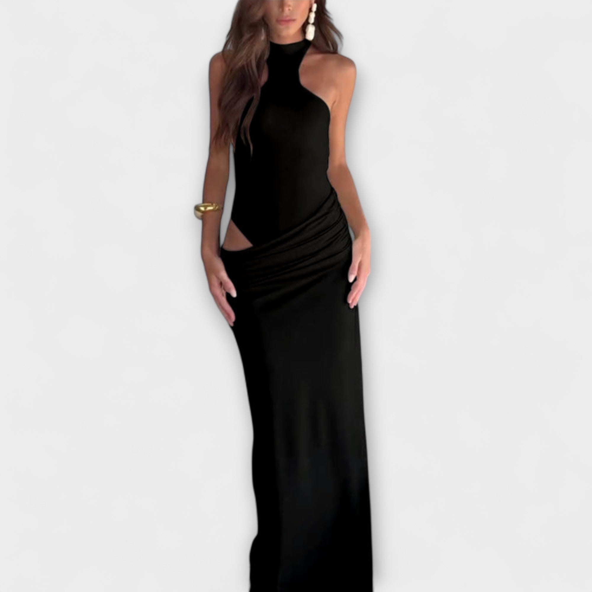 Minna - Vestido Cut-Out Sem Mangas Sedutor