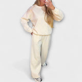 Meena - Conjunto Casual Feminino com Decote Redondo