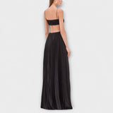Mireille - Elegante Vestido Maxi Plissado com Cutout