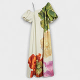 Melodia - Vestido Maxi Floral Assimétrico