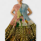 Amara - Vestido Plissado com Estampado Animal