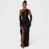 Vestido Maxi de Um Ombro