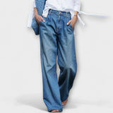 Ava - Jeans de alta qualidade com perna larga