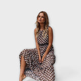 Danae - Vestido Midi Boho com Poás