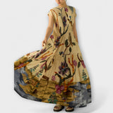 Amara - Vestido Plissado com Estampado Animal