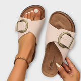 Margie - Sandálias de Cortiça para Mulheres com Design de Correia com Fivela