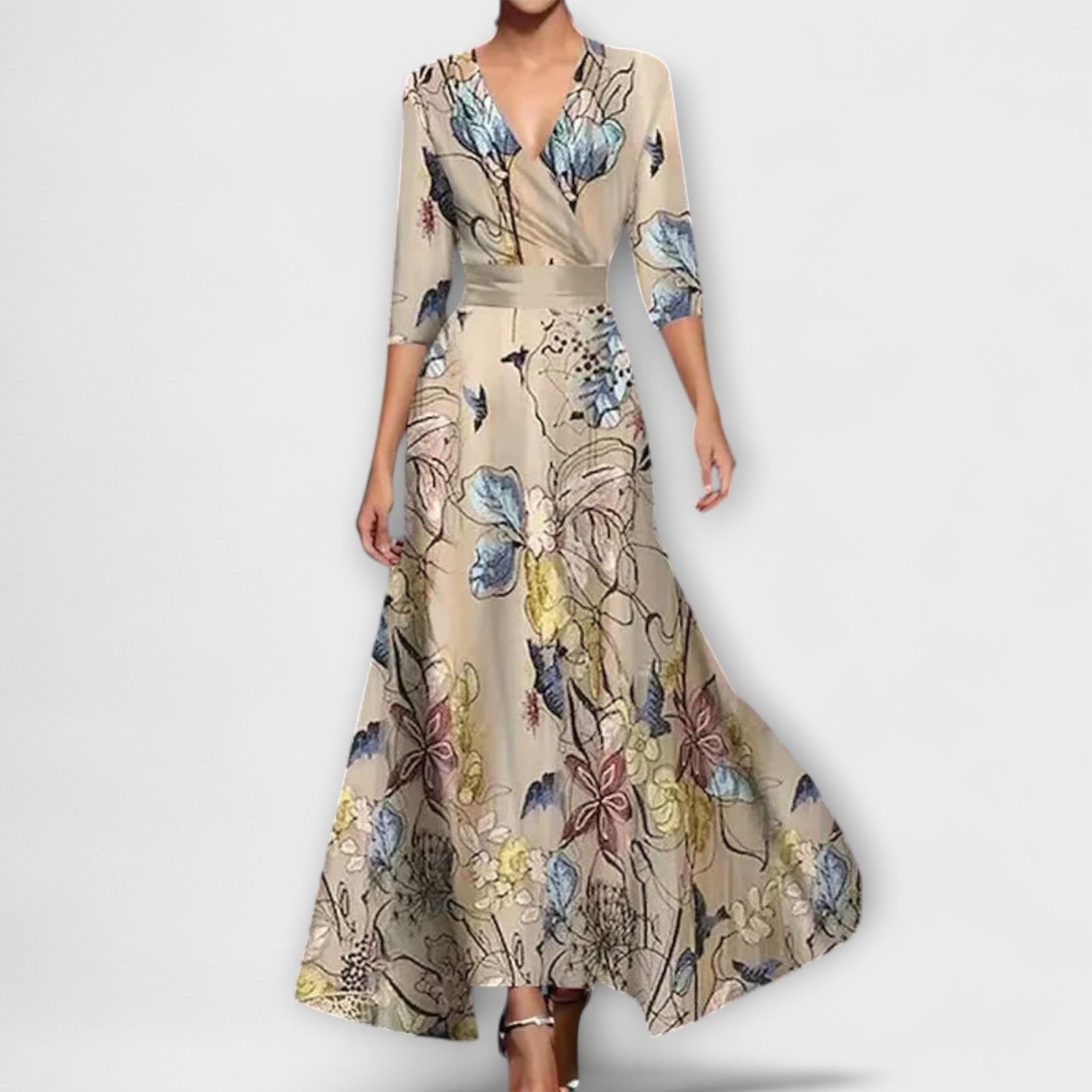 Alma - Vestido Feminino com Design Elegante de Mangas