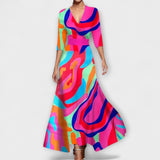 Alma - Vestido Feminino com Design Elegante de Mangas