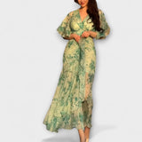 Lana - Elegante Vestido Floral com Decote em V