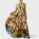 Amara - Vestido Plissado com Estampado Animal