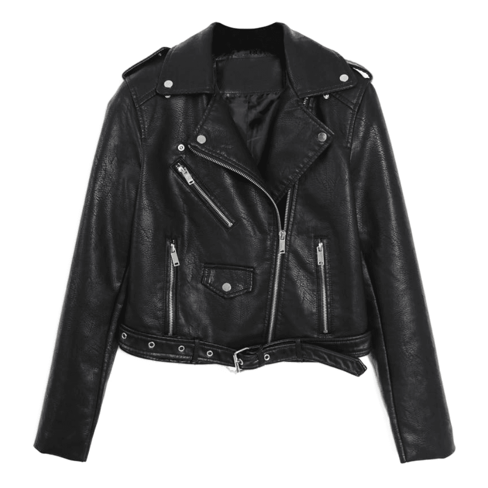 Astrid | Jaqueta Biker Clássica em Couro PU