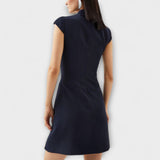 Elowen – Vestido mini patchwork inspirado no militar