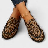 Mireille – Sapatilha de Lona com Padrão de Leopardo