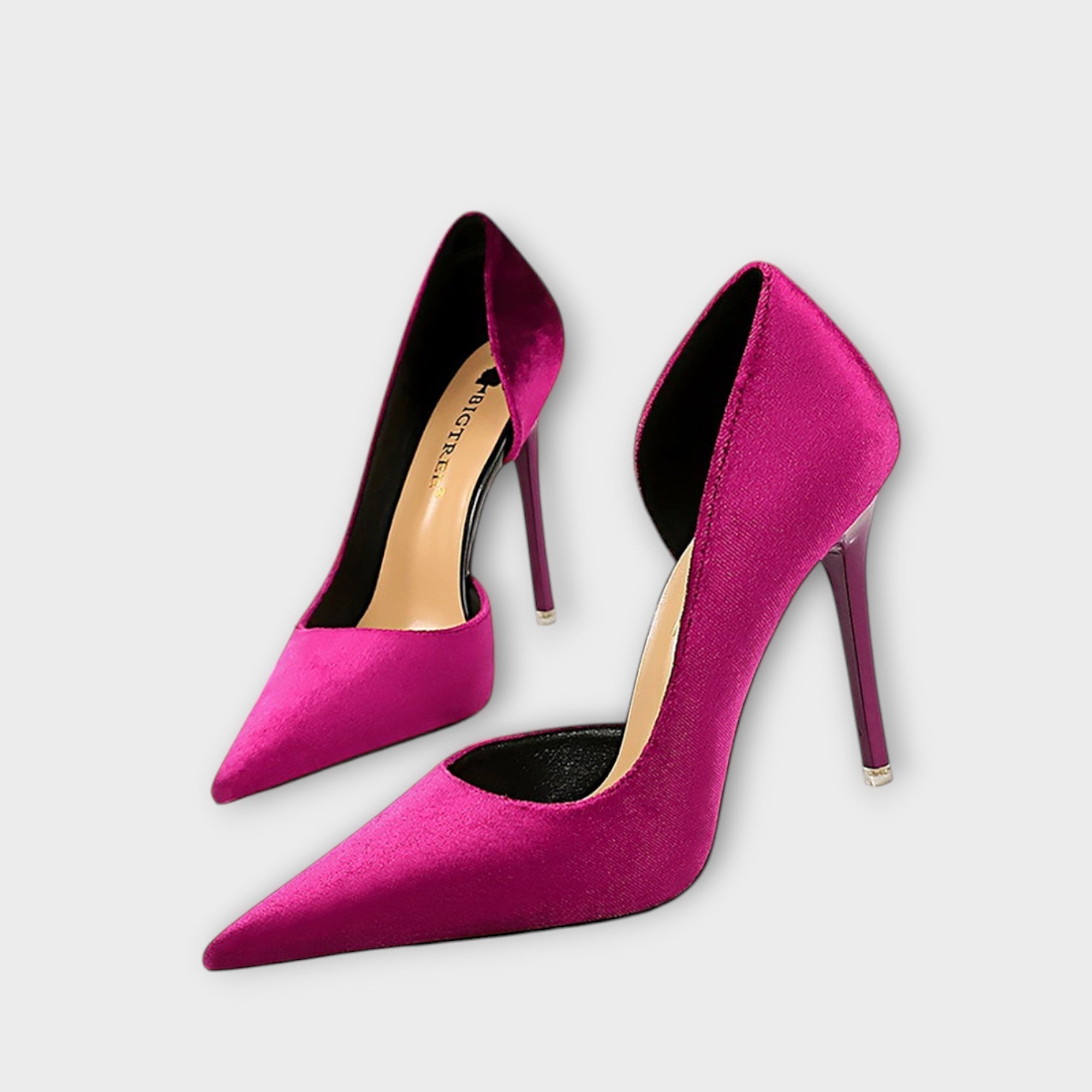 Bella - Saltos Stiletto em Veludo Verde