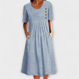 Luisa – Vestido Midi Premium Listrado