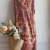 Sonja | Vestido Midi Boho com Padrão Mandala