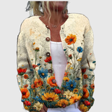 Renate™ | Cardigan com Flores do Campo