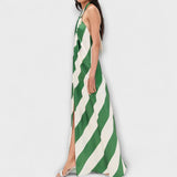 Marlowe - Vestido Maxi de Alças com Padrão Listrado