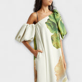 Melodia - Vestido Maxi Floral Assimétrico