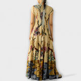 Amara - Vestido Plissado com Estampado Animal