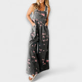 Bethany - Macacão de Denim com Padrão Florido