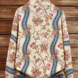 Cornelia™ | Cardigan com Raminhos de Rosa