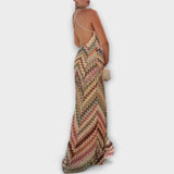 Remi - Vestido Maxi de Padrão de Escamas Coloridas Missoni