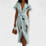 Vestido Satin Wrap