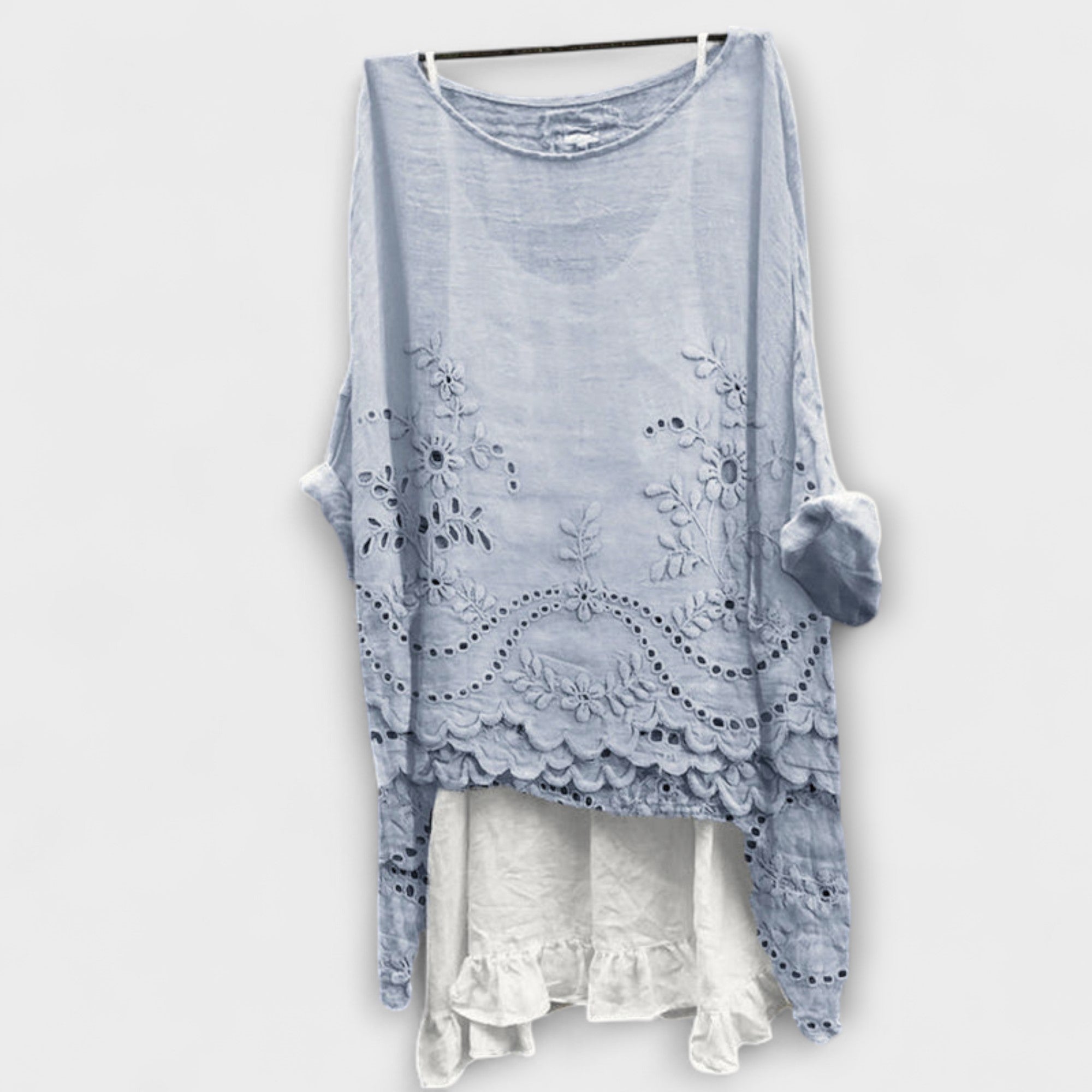 Ella - Blusa com bainha dupla