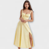 Zipporas - Vestido Bustier Ajustado com Estampa Moderna de Flores de Primavera