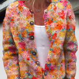 Helena™ | Cardigan com Mar de Flores