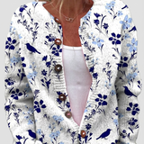 Brigitte™ | Cardigan com Pássaros & Flores