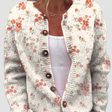 Andrea™ | Cardigan com Flores Dispersas