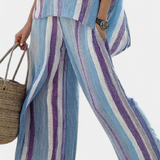 Laura - Conjunto Listrado Malva
