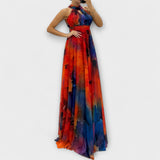 Isalie – Max vestido de chiffon com padrão floral