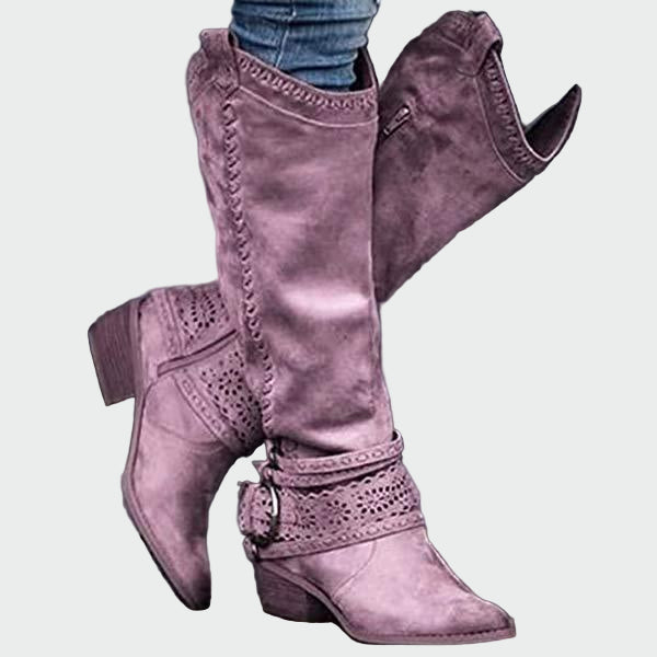 Botas de Cowboy Retro em Couro