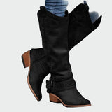 Botas de Cowboy Retro em Couro