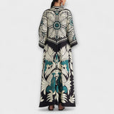 Giselle - Elegante Vestido Maxi com Padrão Floral