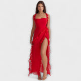Lara - Vestido Maxi Elegante com Fenda