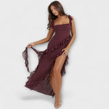 Lara - Vestido Maxi Elegante com Fenda