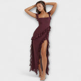 Lara - Vestido Maxi Elegante com Fenda