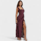 Lara - Vestido Maxi Elegante com Fenda